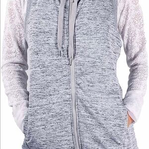 90 degree crossover knitted hooded vest